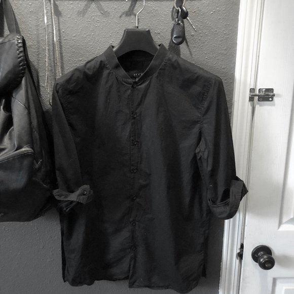 Forever 21 Other - Forever 21 Knit Band Collar Woven Shirt Forever 21 Other - Forever 21 Knit Band Collar Woven Shirt